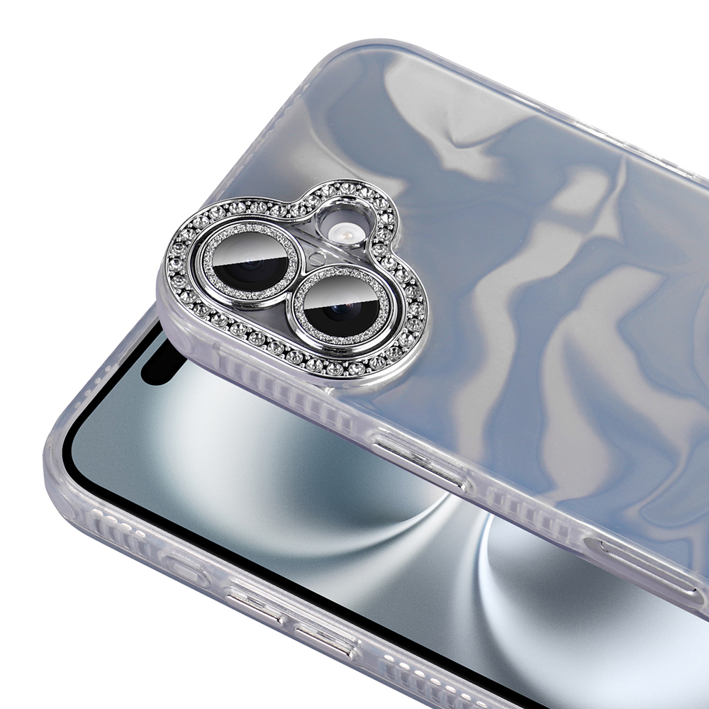 Apple iPhone 16 Plus Airbag Case with Shiny Stone Detail Design Zore Esila Cover - 5