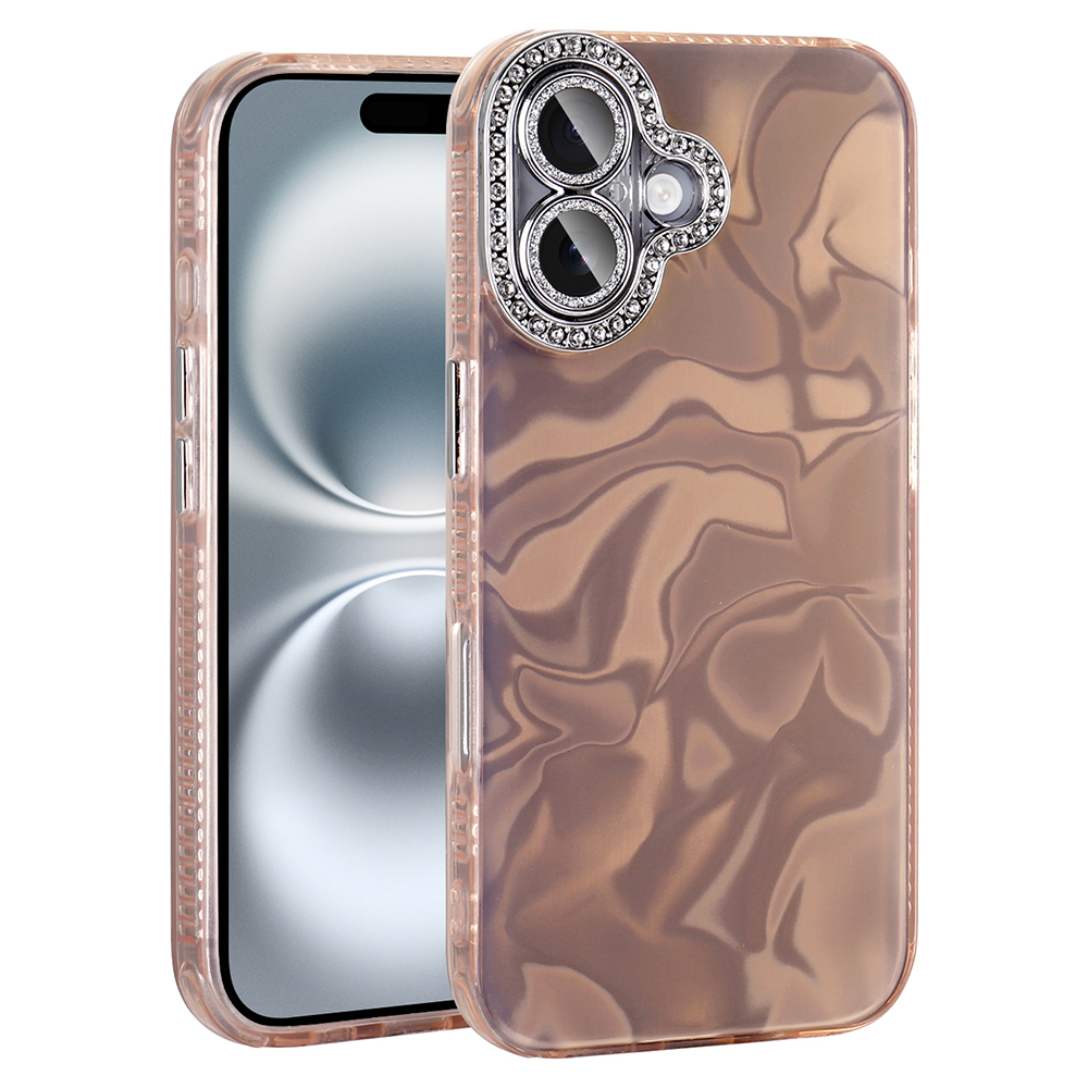 Apple iPhone 16 Plus Airbag Case with Shiny Stone Detail Design Zore Esila Cover - 3