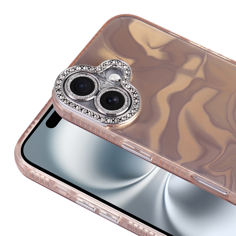 Apple iPhone 16 Plus Airbag Case with Shiny Stone Detail Design Zore Esila Cover - 7