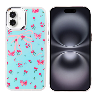 Apple iPhone 16 Plus Case Airbag Design Zore Hadra Cover Kelebek