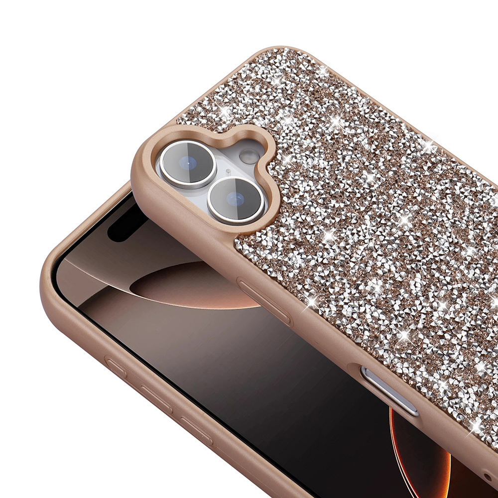 Apple iPhone 16 Plus Case Bright Stone Design Zore Diamond Cover - 18