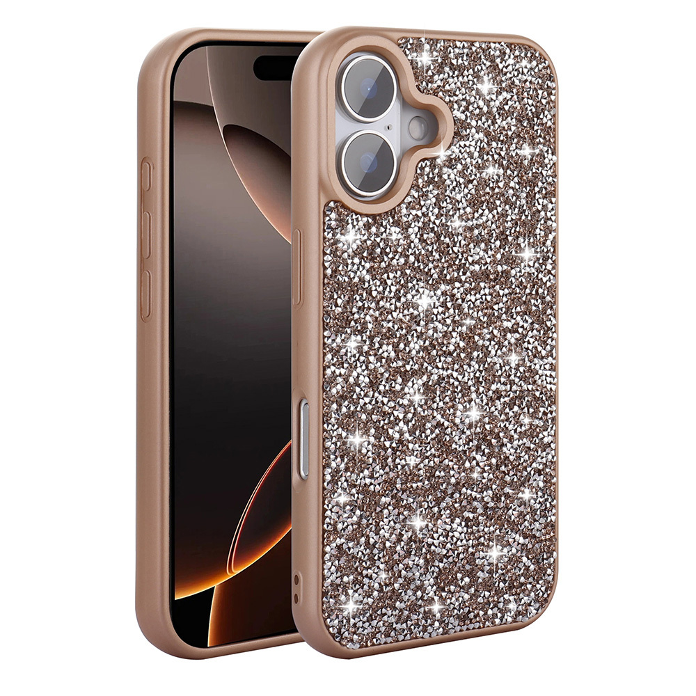 Apple iPhone 16 Plus Case Bright Stone Design Zore Diamond Cover - 19