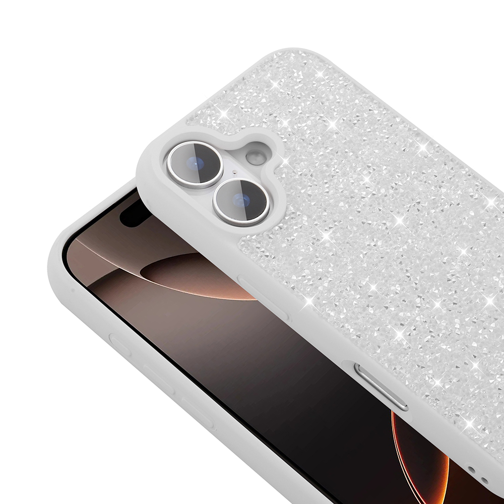 Apple iPhone 16 Plus Case Bright Stone Design Zore Diamond Cover - 13