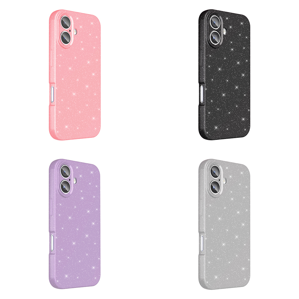 Apple iPhone 16 Plus Case Camera Protection Glitter Luxury Zore Koton Cover - 14