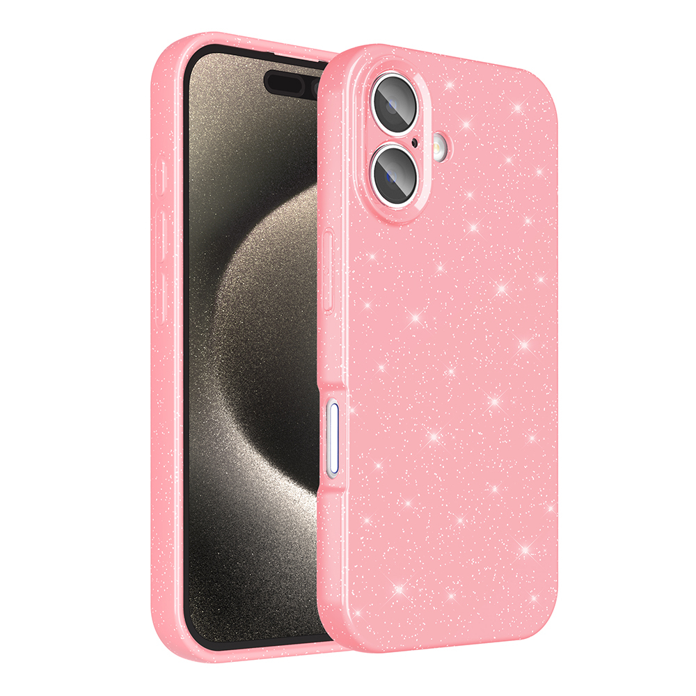 Apple iPhone 16 Plus Case Camera Protection Glitter Luxury Zore Koton Cover - 5