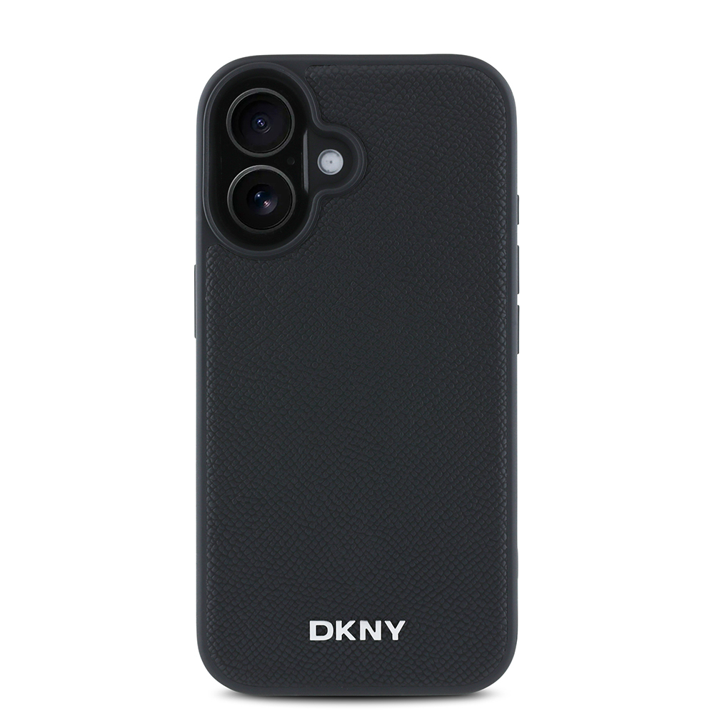 Apple iPhone 16 Plus Case DKNY Original Licensed PU Leather Grained Cover with Metal Logo with Magsafe Charging Feature - 4