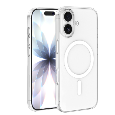 Apple iPhone 16 Plus Case IC Chip Zore Wireless Charging Transparent Original Cover Şeffaf