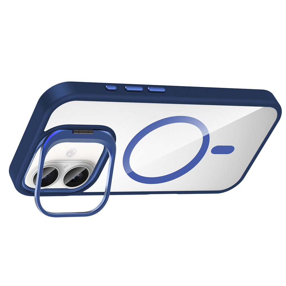 Apple iPhone 16 Plus Case Stand and Camera Lens Gift M-Safe Charging Feature Zore Etro Cover - 13