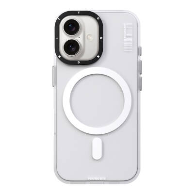 Apple iPhone 16 Plus Case Youngkit Hidden Sand Series Cover with Magsafe Charging Feature White