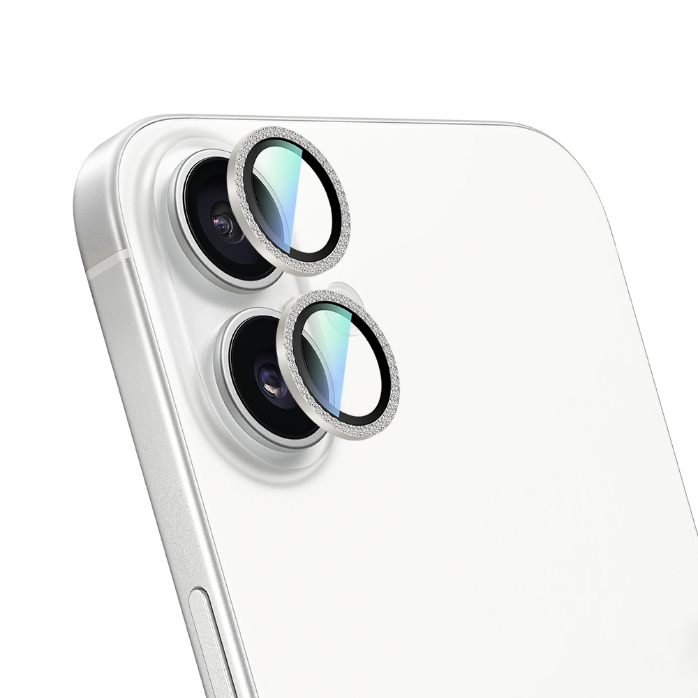 Apple iPhone 16 Plus CaseWorld Alloy Sparkling Diamond Serisi Taşlı Lens Koruyucu - 5
