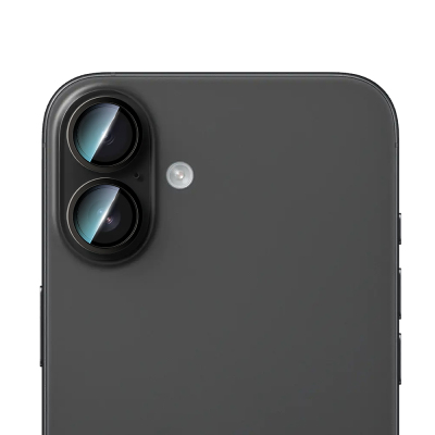 Apple iPhone 16 Plus CaseWorld Alloy Two-Color Serisi Lens Koruyucu Siyah