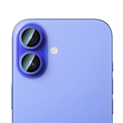 Apple iPhone 16 Plus CaseWorld Alloy Two-Color Serisi Lens Koruyucu Mavi