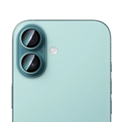 Apple iPhone 16 Plus CaseWorld Alloy Two-Color Serisi Lens Koruyucu Yeşil