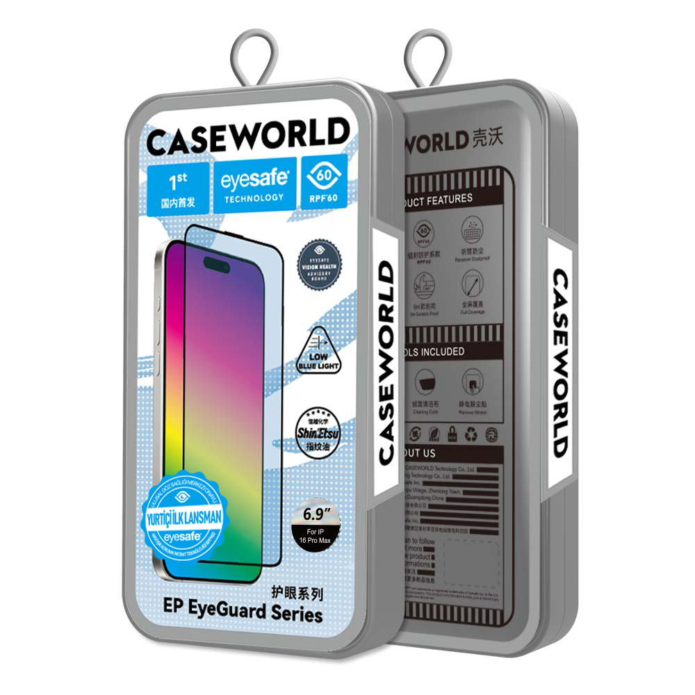 Apple iPhone 16 Plus CaseWorld EyeGuard Series 2.5D Glass Screen Protector with Eyesafe Technology - 7