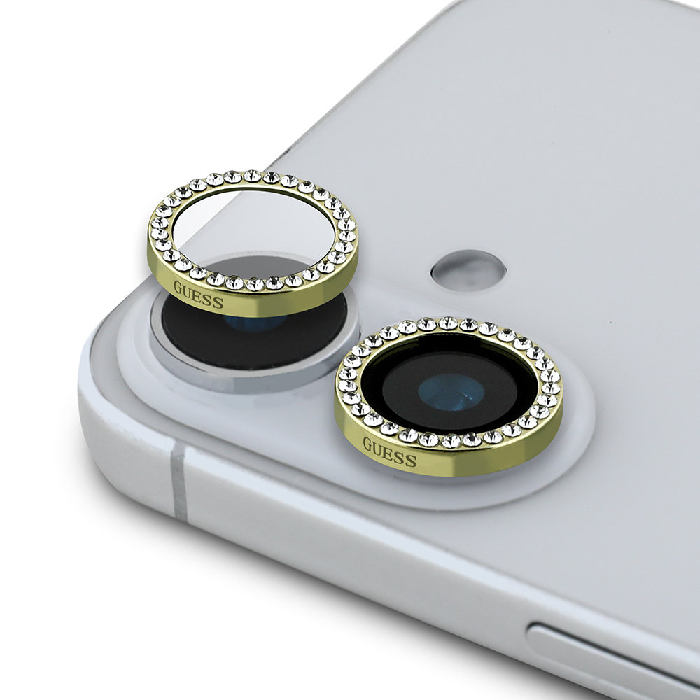Apple iPhone 16 Plus Guess Original Licensed Rhinestone Screen Protector + Lens Protector 2in1 Accessory Set - 8