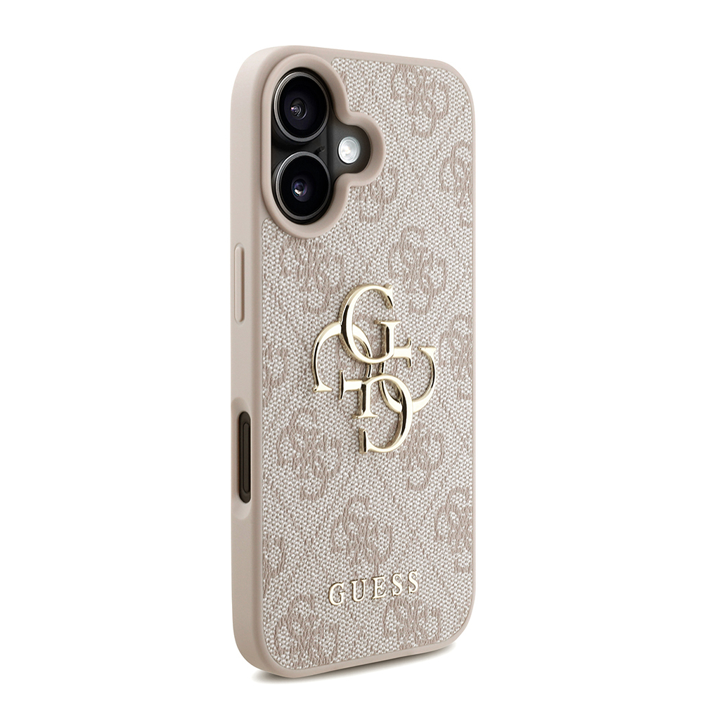 Apple iPhone 16 Plus Kılıf Guess Orjinal Lisanslı PU Deri Bilek Askı İpli Metal Büyük 4G ve Yazı Logolu Kapak - 7