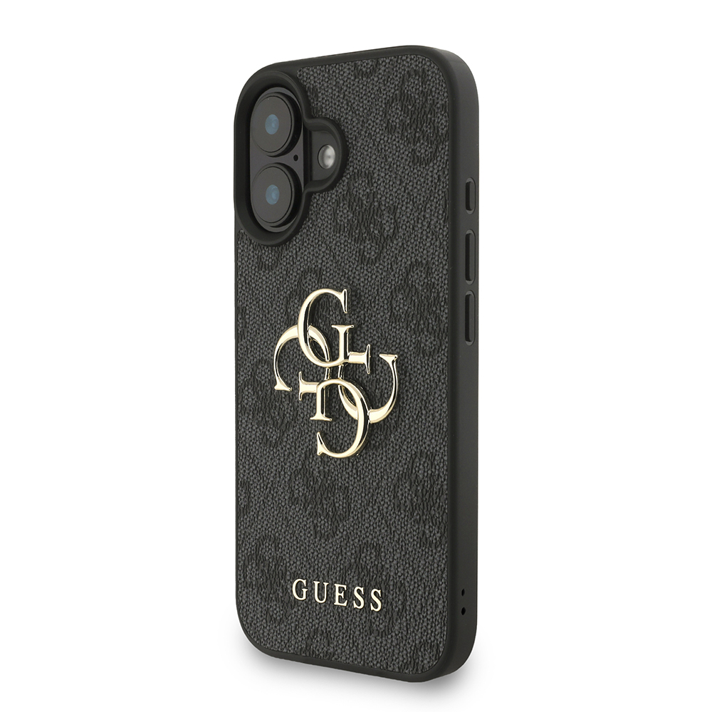 Apple iPhone 16 Plus Kılıf Guess Orjinal Lisanslı PU Deri Bilek Askı İpli Metal Büyük 4G ve Yazı Logolu Kapak - 13