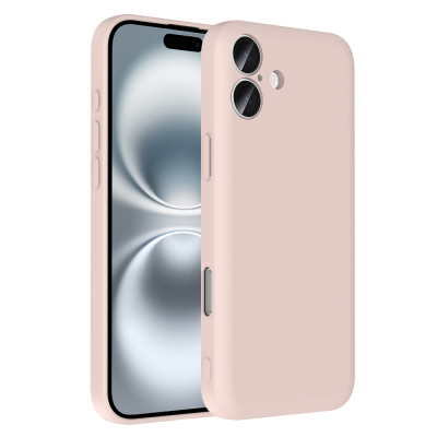 Apple iPhone 16 Plus Kılıf Kamera Korumalı Kartlık Hazneli Zore Vitra Kapak Pembe