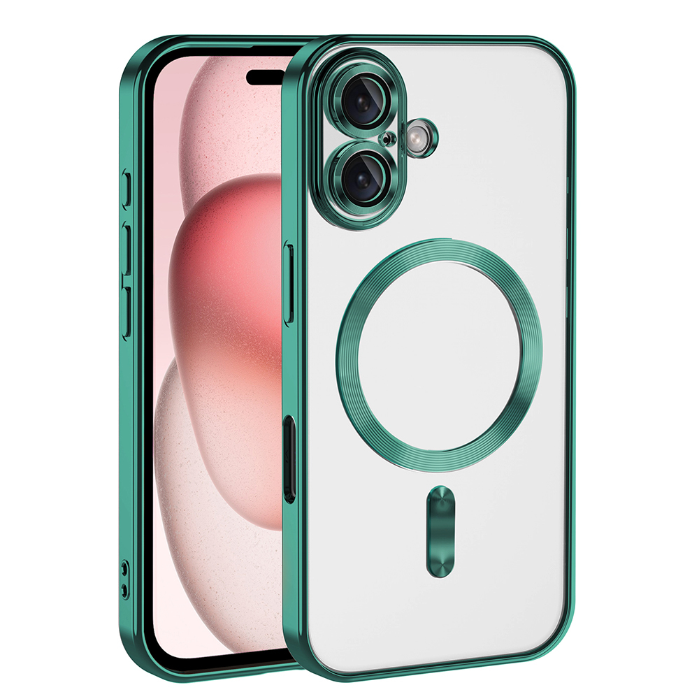 Apple iPhone 16 Plus Kılıf Kamera Korumalı M-safe Wireless Şarj Özellikli Zore Demre Kapak - 12