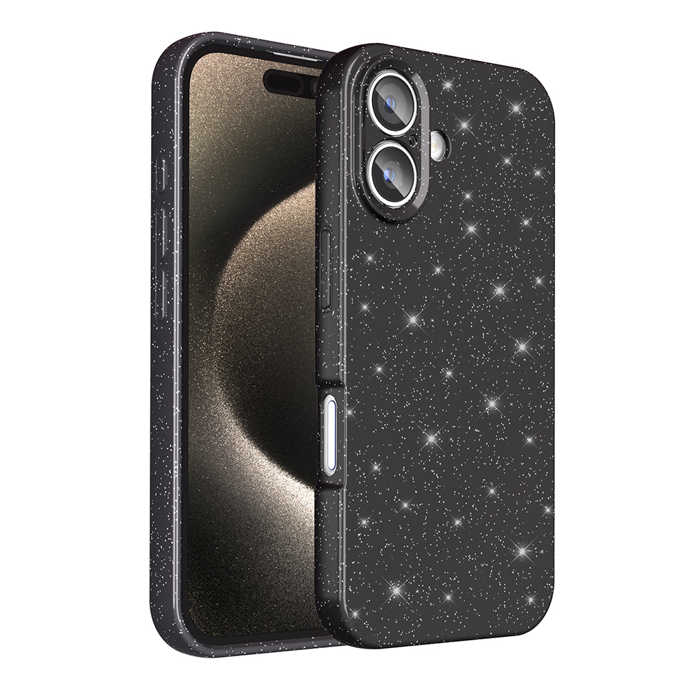 Apple iPhone 16 Plus Kılıf Kamera Korumalı Simli Lüks Zore Koton Kapak - 3