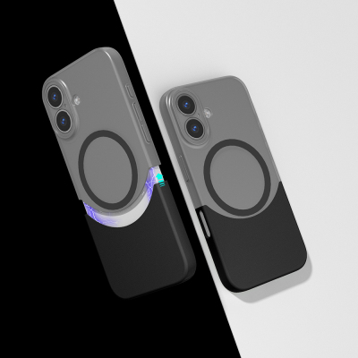 Apple iPhone 16 Plus Kılıf M-Safe Şarj Özellikli Mıknatıslı Zore Duble Kapak Siyah