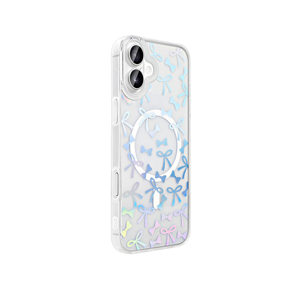 Apple iPhone 16 Plus Kılıf M-Safe Şarj Özellikli Şeffaf Zore Folk Sert Kapak - 7