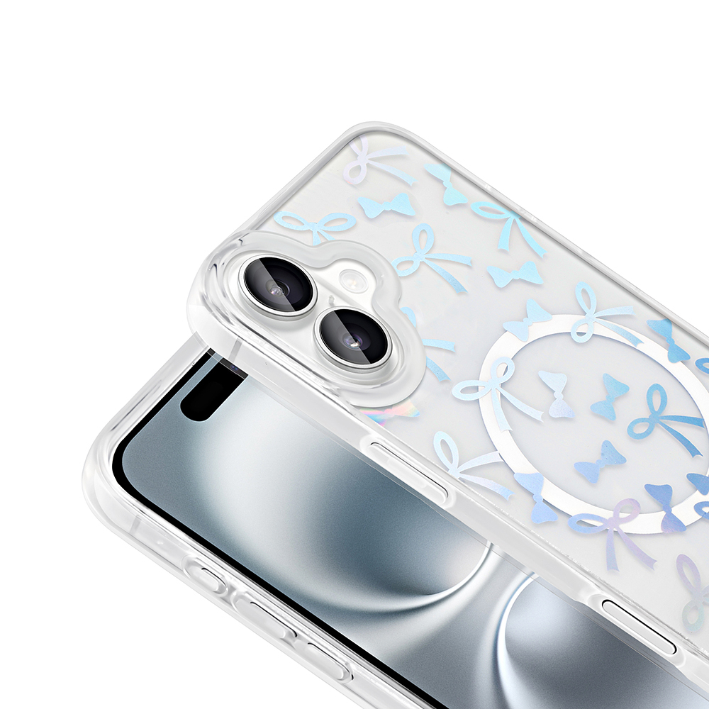 Apple iPhone 16 Plus Kılıf M-Safe Şarj Özellikli Şeffaf Zore Folk Sert Kapak - 8