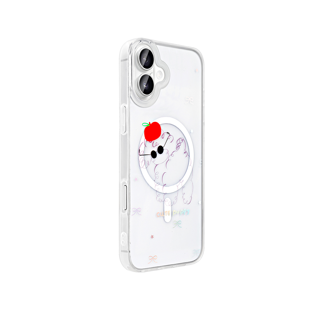 Apple iPhone 16 Plus Kılıf M-Safe Şarj Özellikli Şeffaf Zore Folk Sert Kapak - 9