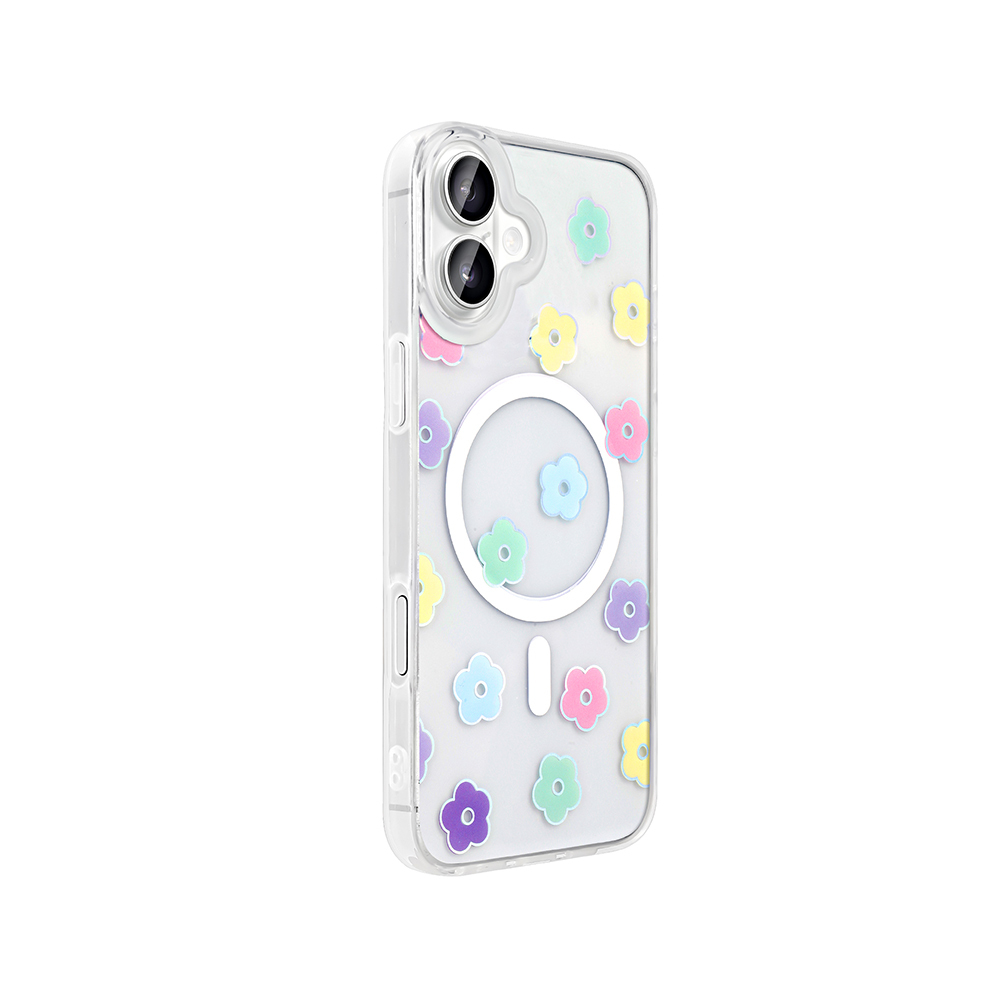 Apple iPhone 16 Plus Kılıf M-Safe Şarj Özellikli Şeffaf Zore Folk Sert Kapak - 11