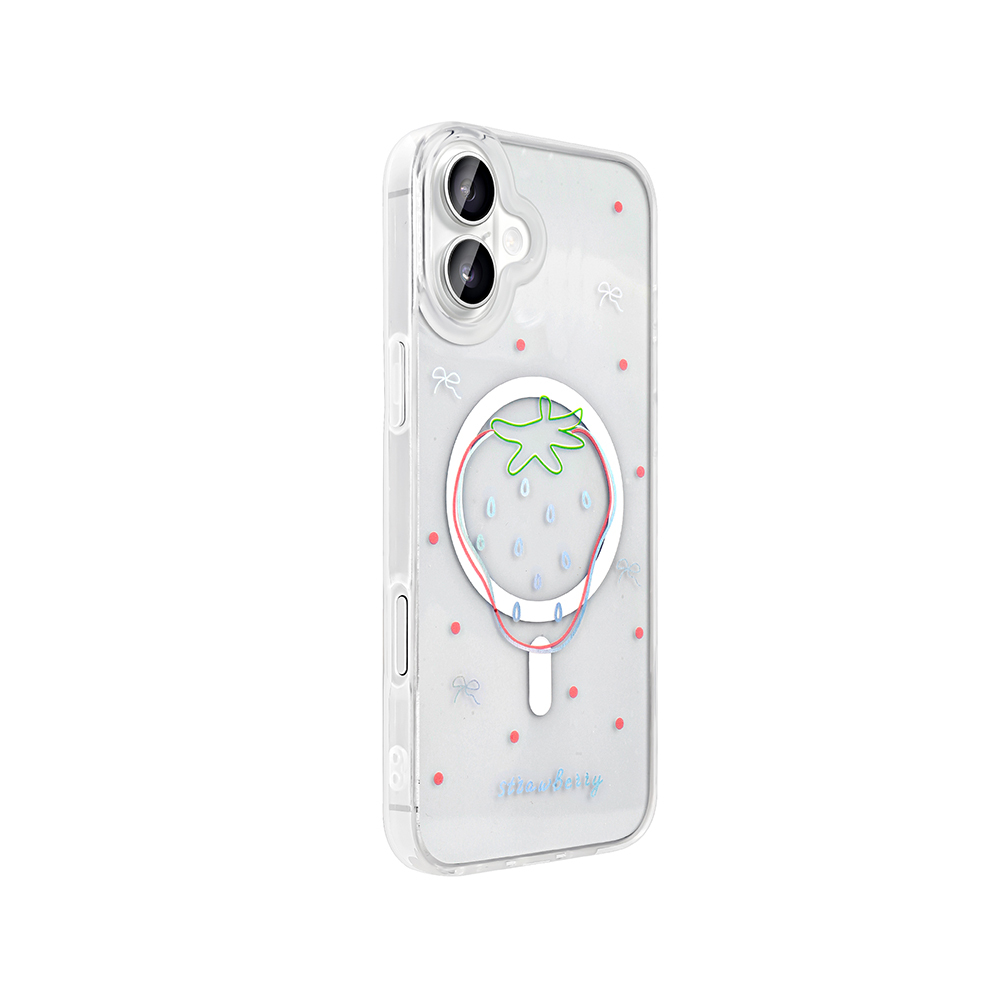Apple iPhone 16 Plus Kılıf M-Safe Şarj Özellikli Şeffaf Zore Folk Sert Kapak - 13