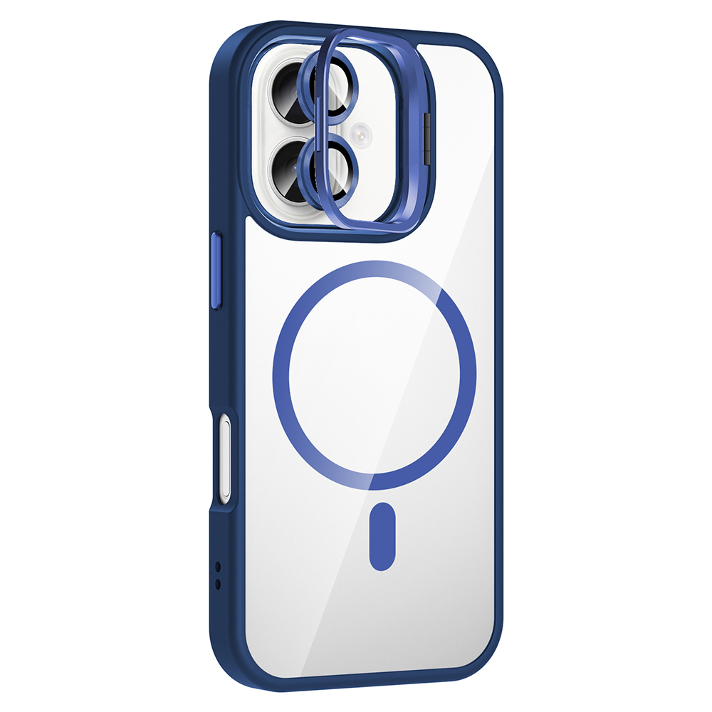 Apple iPhone 16 Plus Kılıf Standlı ve Kamera Lens Hediyeli M-Safe Şarj Özellikli Zore Etro Kapak - 12