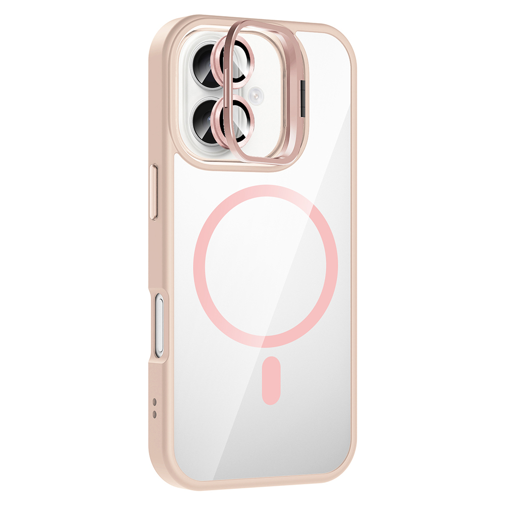 Apple iPhone 16 Plus Kılıf Standlı ve Kamera Lens Hediyeli M-Safe Şarj Özellikli Zore Etro Kapak - 14