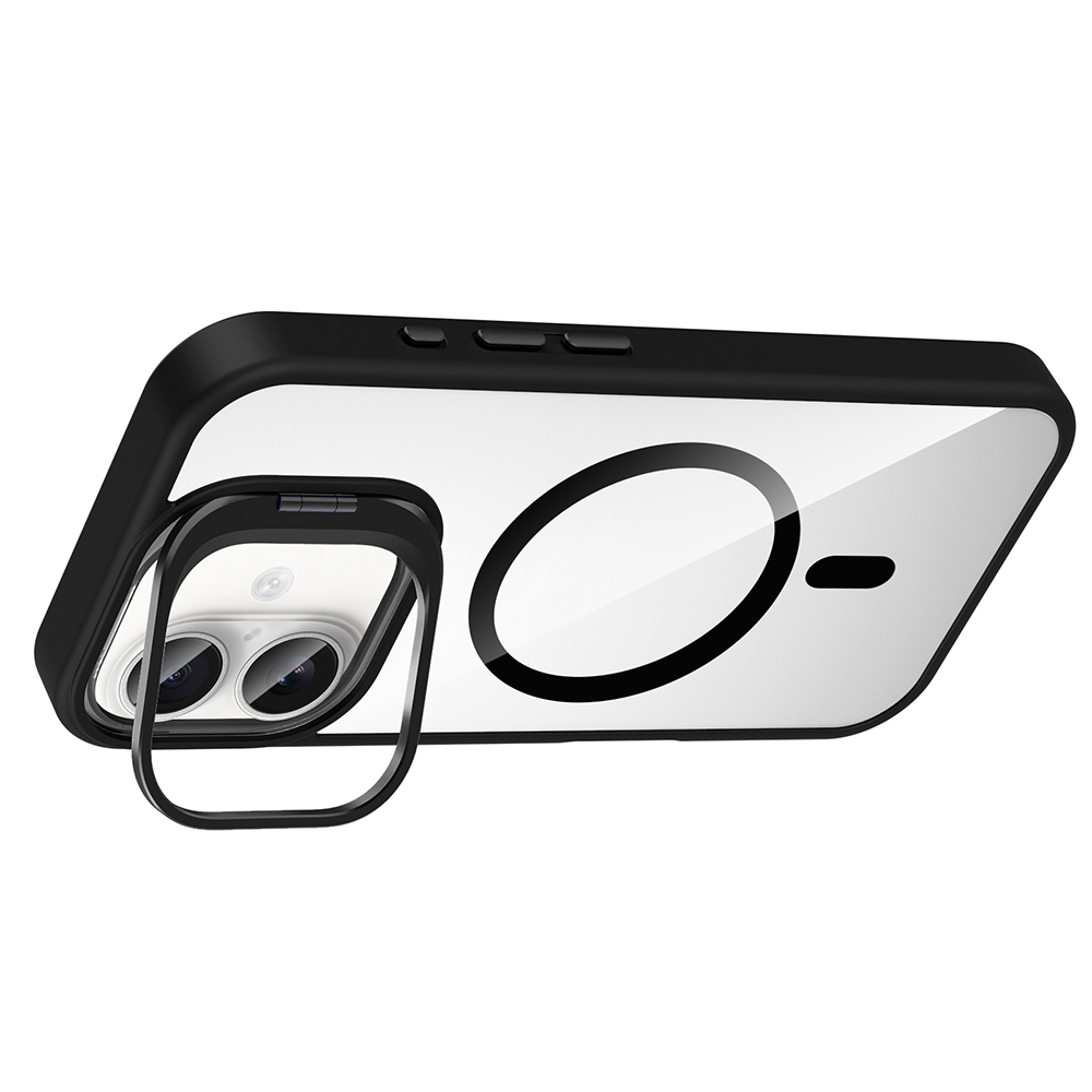 Apple iPhone 16 Plus Kılıf Standlı ve Kamera Lens Hediyeli M-Safe Şarj Özellikli Zore Etro Kapak - 19
