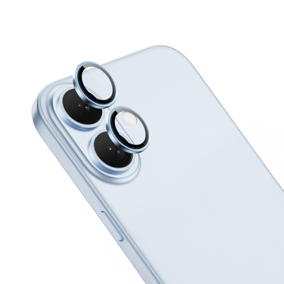 Apple iPhone 16 Plus Zore Mikro Camera Lens Protector Blue