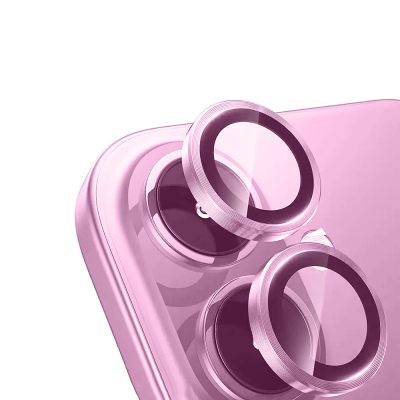 Apple iPhone 16 Plus Zore Mikro Camera Lens Protector Pink