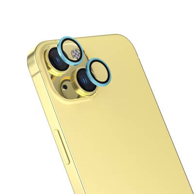 Apple iPhone 16 Plus Zore Safir CL-15 Parmak İzi Bırakmayan Anti-Reflective Kamera Lens Koruyucu Yeşil