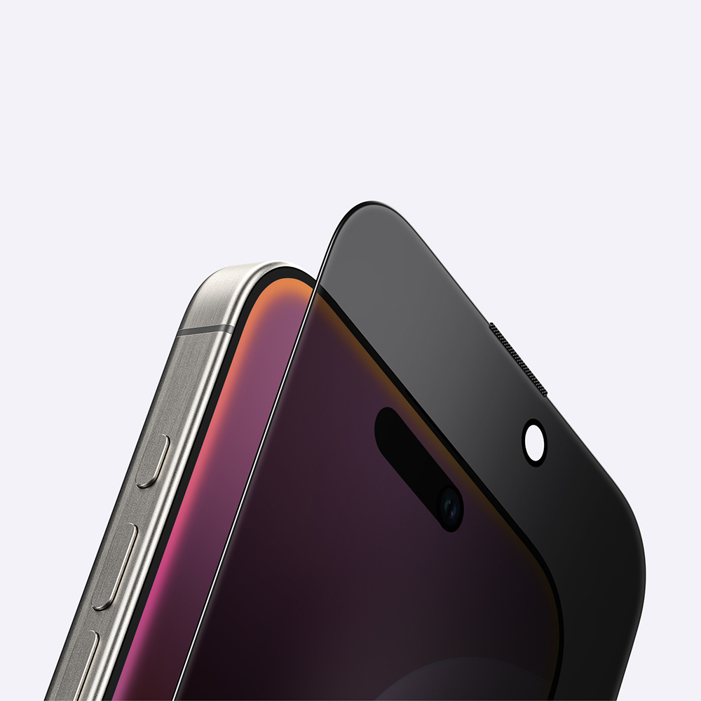 Apple iPhone 16 Pro Amazingthing Titan Privacy Anti-Fingerprint Tempered Glass Screen Protector - 12