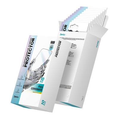 Apple iPhone 16 Pro Benks Glass Warrior Privacy HD 0.3mm Cam Ekran Koruyucu 10'lu Paket Siyah