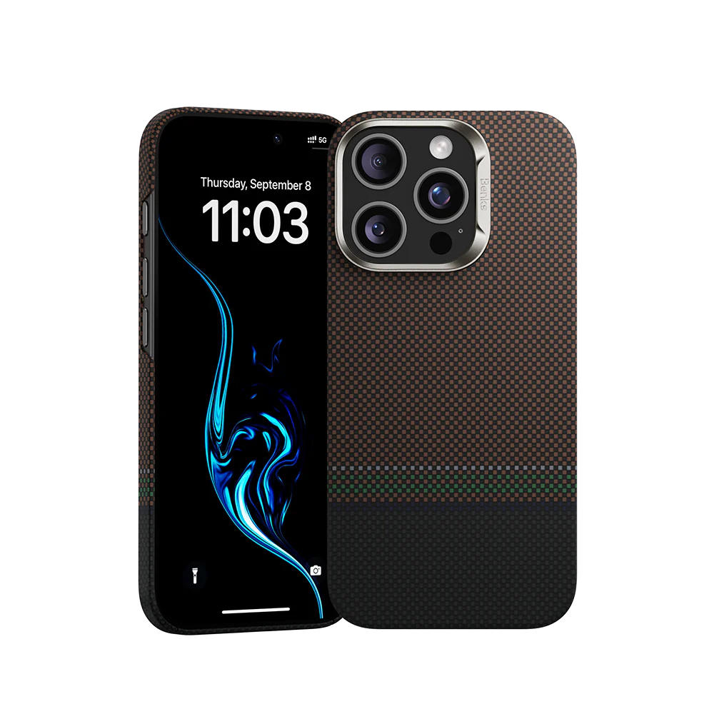Apple iPhone 16 Pro Case Benks Prestige ArmorAir Kevlar Cover with Carbon Fiber Design with Magsafe Charging Feature - 8
