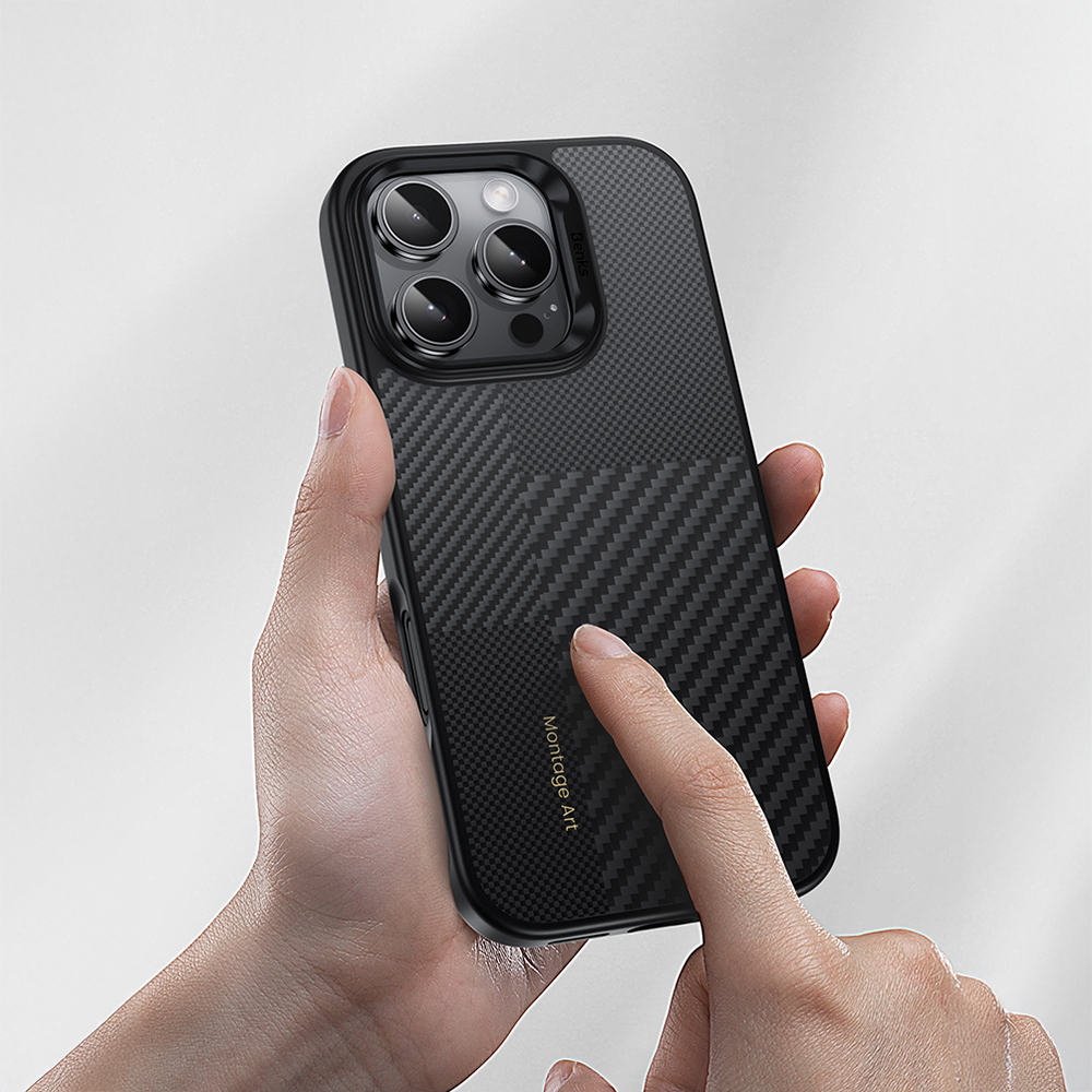 Apple iPhone 16 Pro Case Carbon Fiber M-safe Charging Feature Camera Control Button Benks Hybrid ArmorPro Montage Kevlar Cover - 10