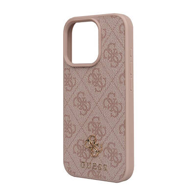 Apple iPhone 16 Pro Case Guess Original Licensed Small 4G Classic Cover Pink