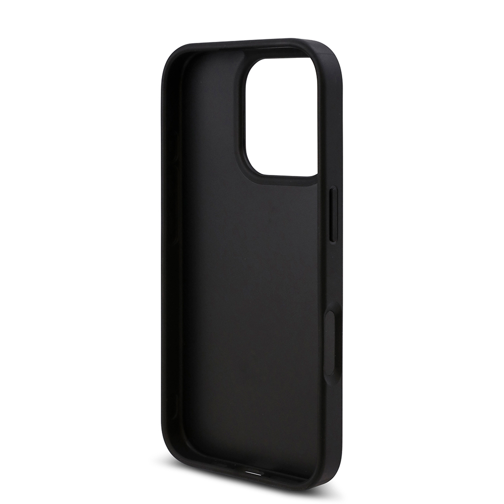 Apple iPhone 16 Pro Case Guess Original Licensed Stone Back Surface Triangle Logo Cover - 32