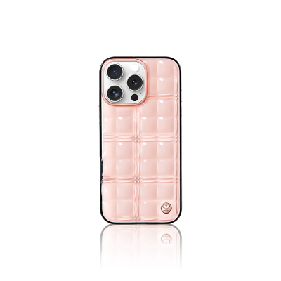 Apple iPhone 16 Pro Case Hanger Aparator Pynana Metal Grid Cover Pink