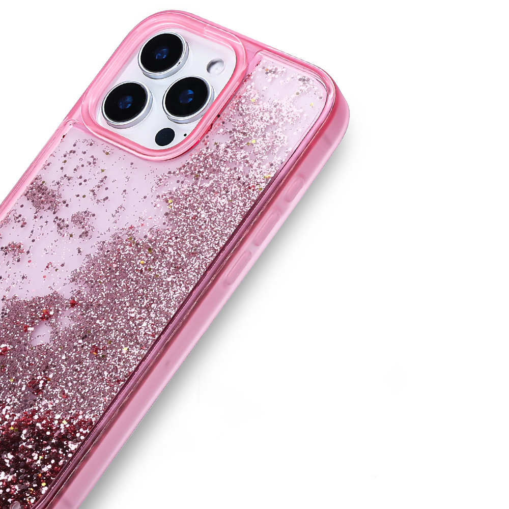 Apple iPhone 16 Pro Case Liquid Silvery Transparent Back Surface Zore Keto Silicone Cover - 6