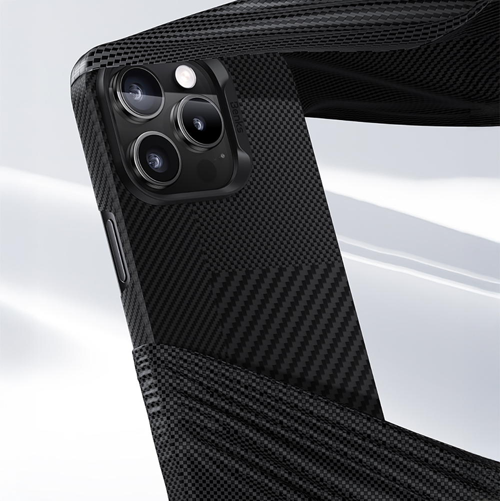 Apple iPhone 16 Pro Case M-safe Charging Carbon Fiber Metal Camera Frame Benks Montage ArmorAir Kevlar Cover - 8