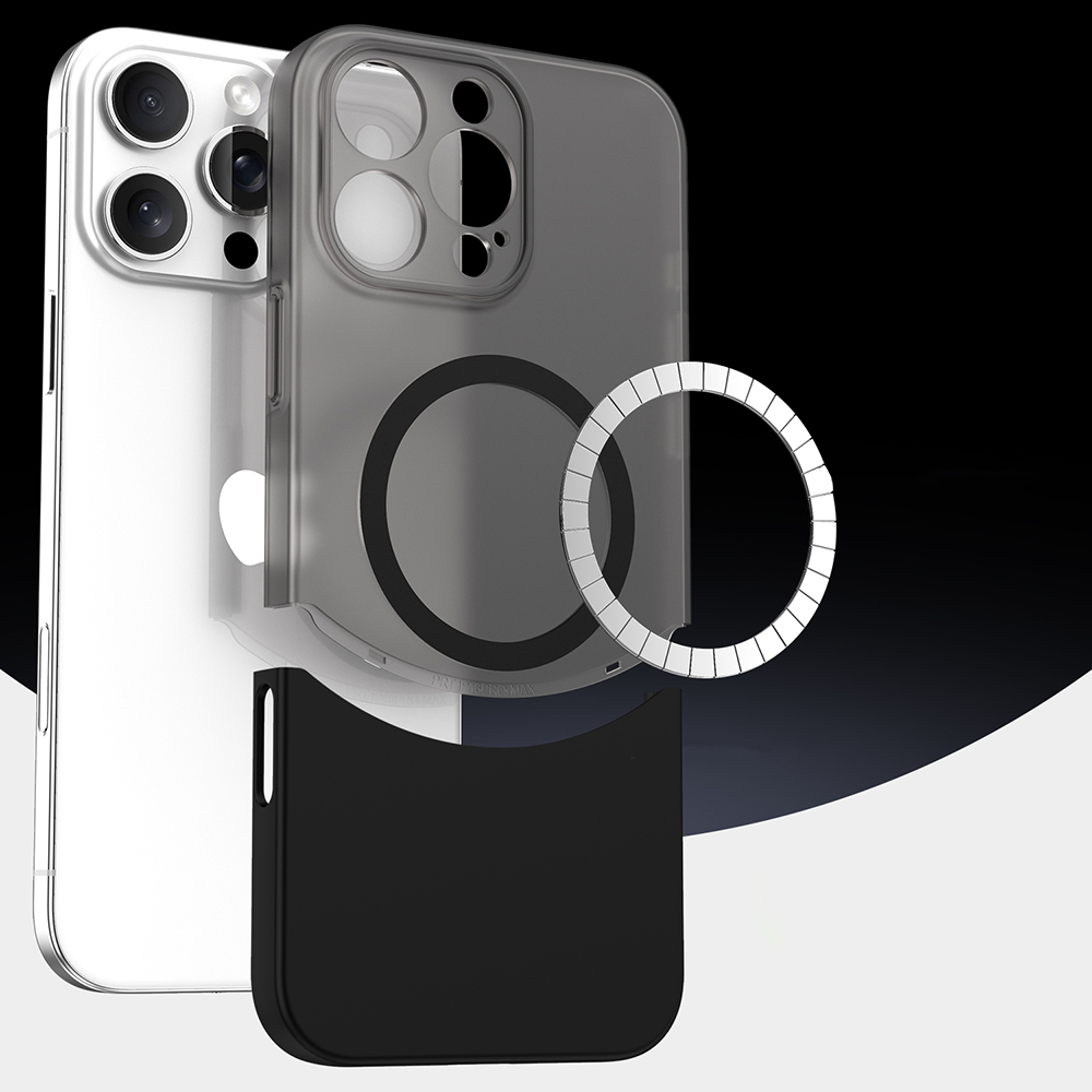 Apple iPhone 16 Pro Case M-Safe Charging Feature Magnetic Zore Double Cover - 7
