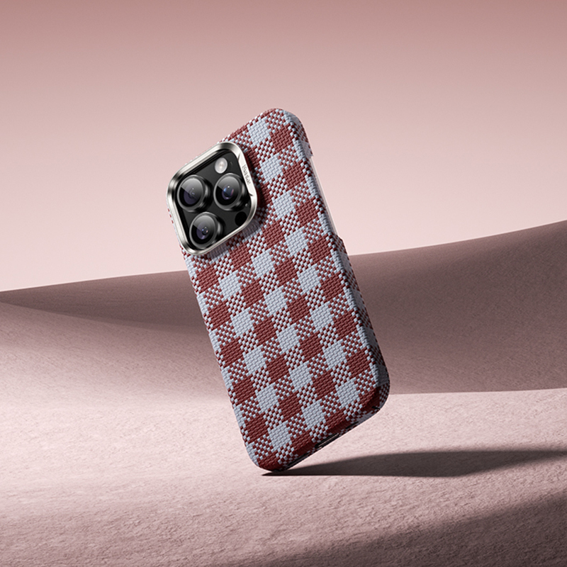 Apple iPhone 16 Pro Case M-safe Charging Feature Plaid Design Benks ArmorVichy Kevlar Cover - 12