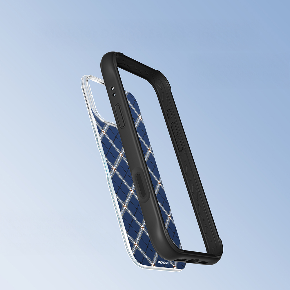 Apple iPhone 16 Pro Case M-safe Charging Feature Youngkit Argyle Series Cover - 13