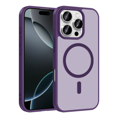 Apple iPhone 16 Pro Case M-safe Charging Feature Zore Ballet Flat Cover Derin Mor