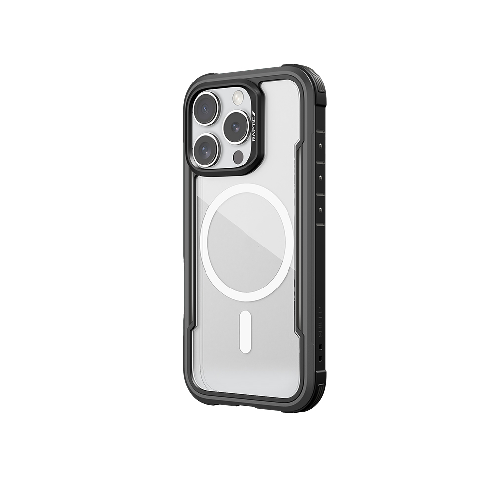 Apple iPhone 16 Pro Case Magsafe Charging Feature Airbag Raptic Shield Series Transparent Back Surface Cover - 33